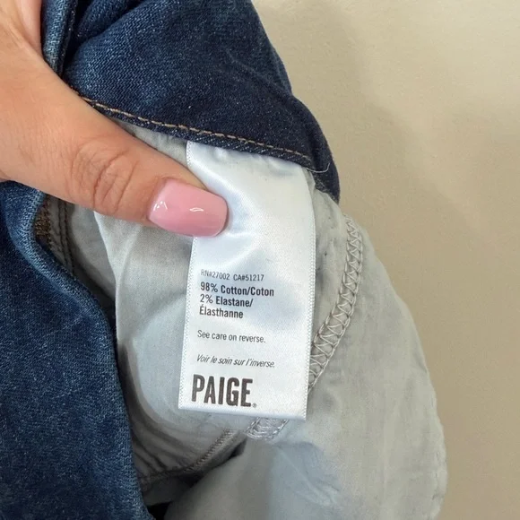 PAIGE Dion High Rise Bootcut Cargo Jeans in Gracielou Size 29